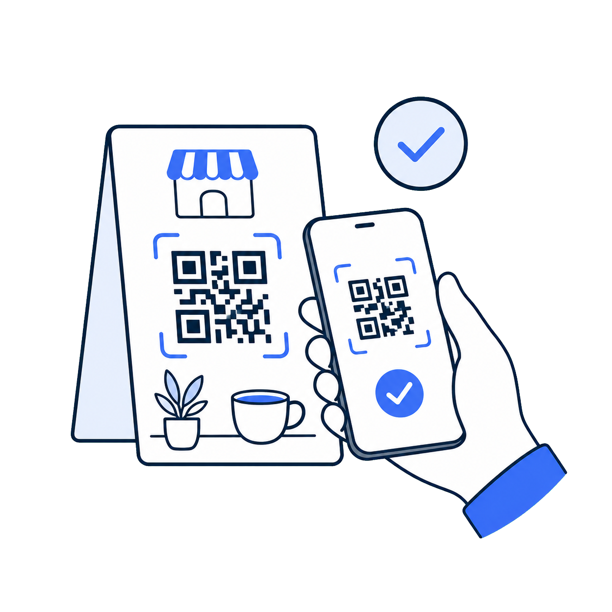 Einsatz eines QR-Codes in einem kleinen Unternehmen